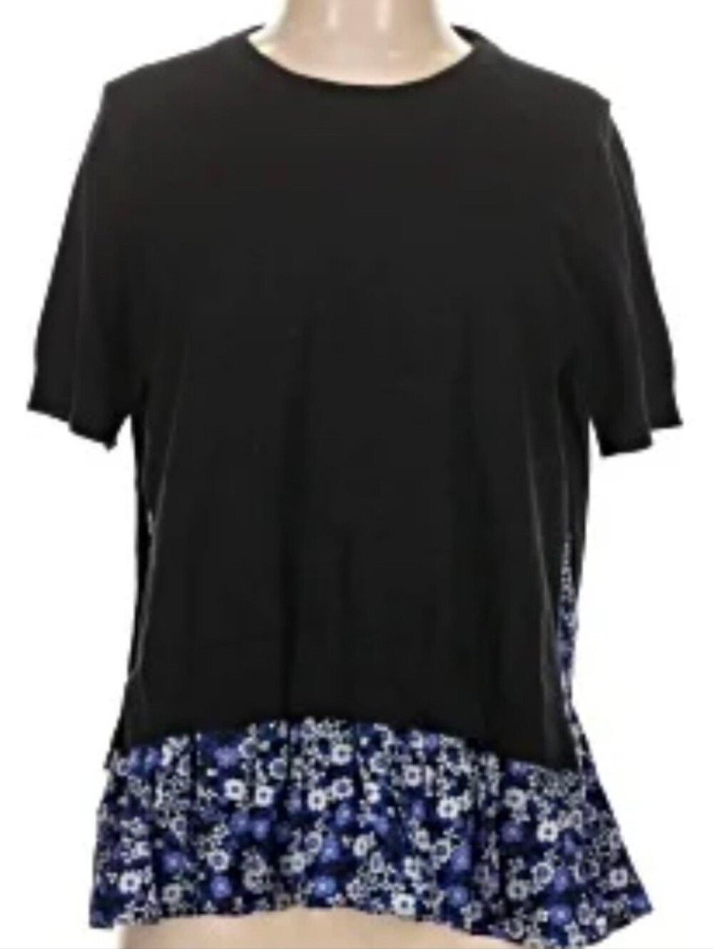 Kate Spade Top w/Silk Floral Trim. Size S.